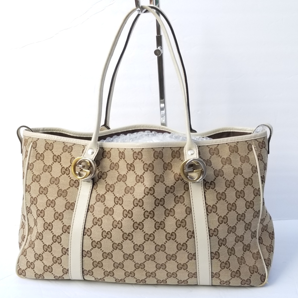 Auth GUCCI GG Shoulder Tote handbag